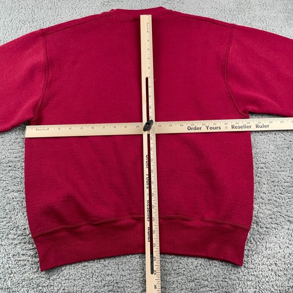 VINTAGE Sweatshirt Mens M Red Ohio Put In Bay Fruit of the Loom Made USA Heavy - Picture 7 of 11